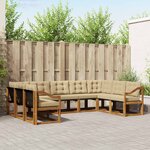 vidaXL Ensemble de canapés d'extérieur 9 Pièces Naturel et Beige