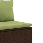vidaXL Salon de jardin avec coussins 7 Pièces marron résine tressée