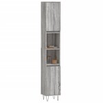 vidaXL Armoire de bain sonoma gris 30x30x190 cm bois d'ingénierie
