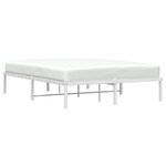 vidaXL Cadre de lit métal sans matelas blanc 140x200 cm