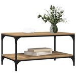 vidaXL Table basse Chêne artisanal 81 x 50 x 40 cm Bois d'ingénierie
