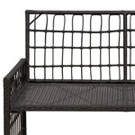 vidaXL Banc extérieur 2 -Seater 116 x 55 x 82 cm Acier et Rattan Poly