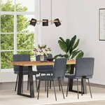 vidaXL Chaises à manger lot de 4 Gris foncé Velours