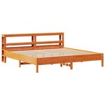 vidaXL Cadre de lit sans matelas cire marron 200x200cm bois pin massif