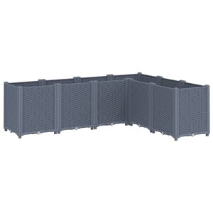 vidaXL Jardinière gris 160x120x53 cm polypropylène