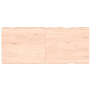 vidaXL Dessus de table bois massif non traité bordure assortie