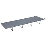 Bo-camp lit de camping pliable acier gris 1304400