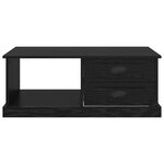 vidaXL Table basse Chêne noir 90 x 50 x 35 cm Bois d'ingénierie