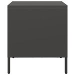 vidaXL Tables de chevet 2 Pièces noir 35x39x43 5 cm acier