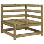 vidaXL Salon de jardin 11 Pièces bois de pin imprégné