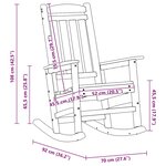 vidaXL Chaise Berçante de Jardin Blanc 70 x 92 x 108 cm Plastique