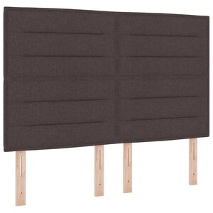 vidaXL Tête de lit avec tête de lit Marron foncé 140 cm tissu