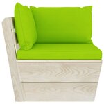 vidaXL Salon de jardin palette 6 Pièces avec coussins bois d'épicéa