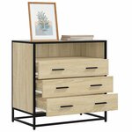 vidaXL Commode chêne sonoma 70x41x70 cm bois d'ingénierie