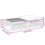 vidaXL Table de jardin avec tabouret bois d'acacia massif