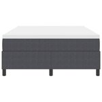 vidaXL Lit à ressorts Gris foncé et blanc 140 x 200 cm