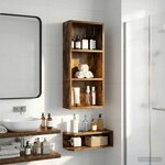 vidaXL Armoire murale de salle de bain Chêne Fumé 30 x 14 x 70 cm