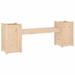 vidaXL Banc avec jardinières 180x36x63 cm bois massif de pin