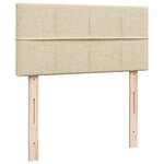vidaXL Sommier à lattes de lit avec matelas Crème 80x200 cm Tissu