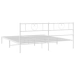 vidaXL Cadre de lit métal sans matelas et tête de lit blanc 183x213 cm