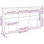 vidaXL Tête de lit Chêne noir 200 x 17 x 102 cm Bois d'ingénierie