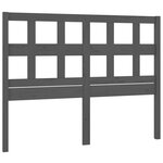 vidaXL Tête de lit Gris 125 5x4x100 cm Bois massif de pin