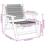 vidaXL Ensemble de Chaises de Jardin avec Table - 3 Pièces en Bois d'Acacia Massif Beige