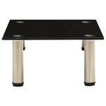 vidaXL Meuble TV Noir 40x35x17 cm Verre trempé