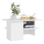 vidaXL Table basse Blanc 90x60x46 5 cm Aggloméré