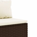 vidaXL Salon de jardin avec coussins 9 Pièces marron résine tressée