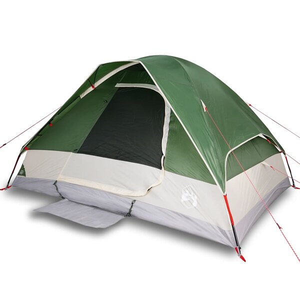 vidaXL Tente familiale à dôme 6 personnes vert imperméable