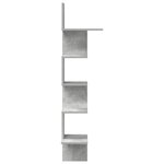 vidaXL Étagère murale d'angle gris béton 32x32x127 5cm bois ingénierie