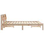 vidaXL Cadre de lit avec tête de lit Marron 120 x 200 cm Pin massif