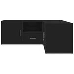 vidaXL Armoire d'angle noir 200x40x45 cm bois d’ingénierie