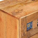 vidaXL Cabinet de chevet avec tiroir 2 Pièces Naturel 40 x 33 x 46 cm