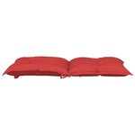 vidaXL Coussins de chaise de jardin à dossier bas lot de 2 rouge