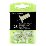 Boîte De 25 Épingles Papic - Hauteur De Pointe 7mm - 10mm De Diamètre - Blanc - Exacompta