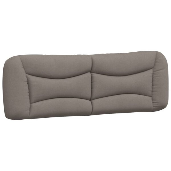 vidaXL Coussin de tête de lit taupe 160 cm tissu