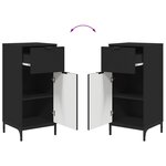 vidaXL Ensemble de mobilier de salle de bain avec tiroir 2 Pièces Noir