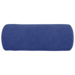 vidaXL Coussins d'accent 2 Pièces Bleu police Ø 15 x 40 cm