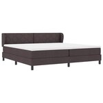 vidaXL Lit à ressorts avec matelas Marron foncé 200 x 200 cm tissu