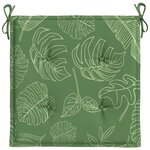 vidaXL Coussins de chaise lot de 4 motif de feuilles 40x40x4 cm tissu