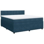 vidaXL Sommier à lattes de lit et matelas bleu 180x200 cm velours