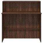 vidaXL Bureau de réception chêne brun 100x50x103 5cm bois d'ingénierie