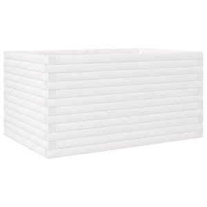 vidaXL Jardinière blanc 90x60x46 cm bois de pin massif