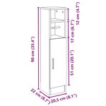 vidaXL Meuble de salle de bain avec porte-rouleau vieux bois