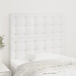 vidaXL Têtes de lit 2 Pièces Blanc 90x5x78/88 cm Similicuir