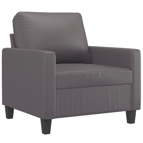vidaXL Fauteuil Gris 60 cm Similicuir