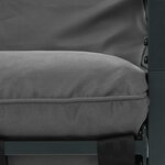 vidaXL Ensemble de canapé de jardin Noir et anthracite Acier