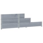 vidaXL Lit surélevé à 3 niveaux gris 120x80 cm bois de pin massif